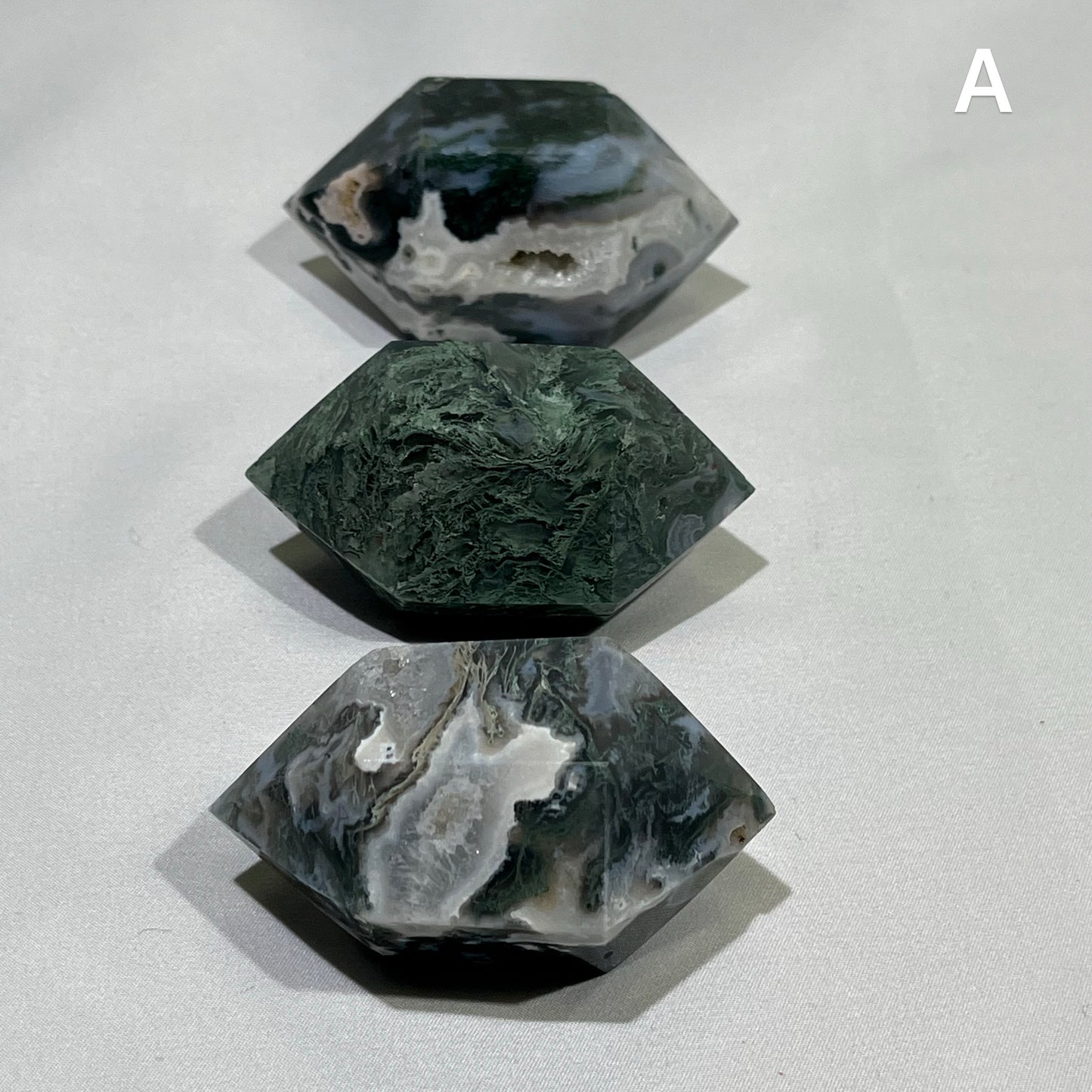 Moss Agate Double Point Crystal Wholesale
