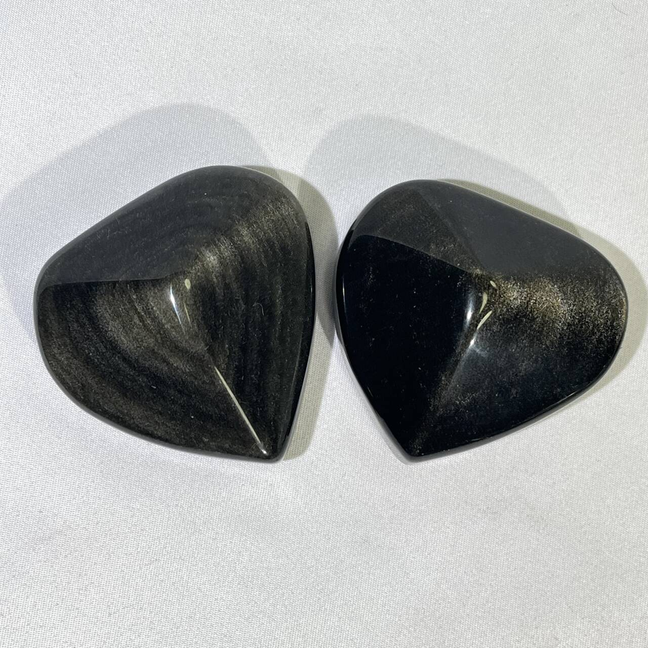 Gold Obsidian Heart Carving and Moon Carving Wholesale Crystal