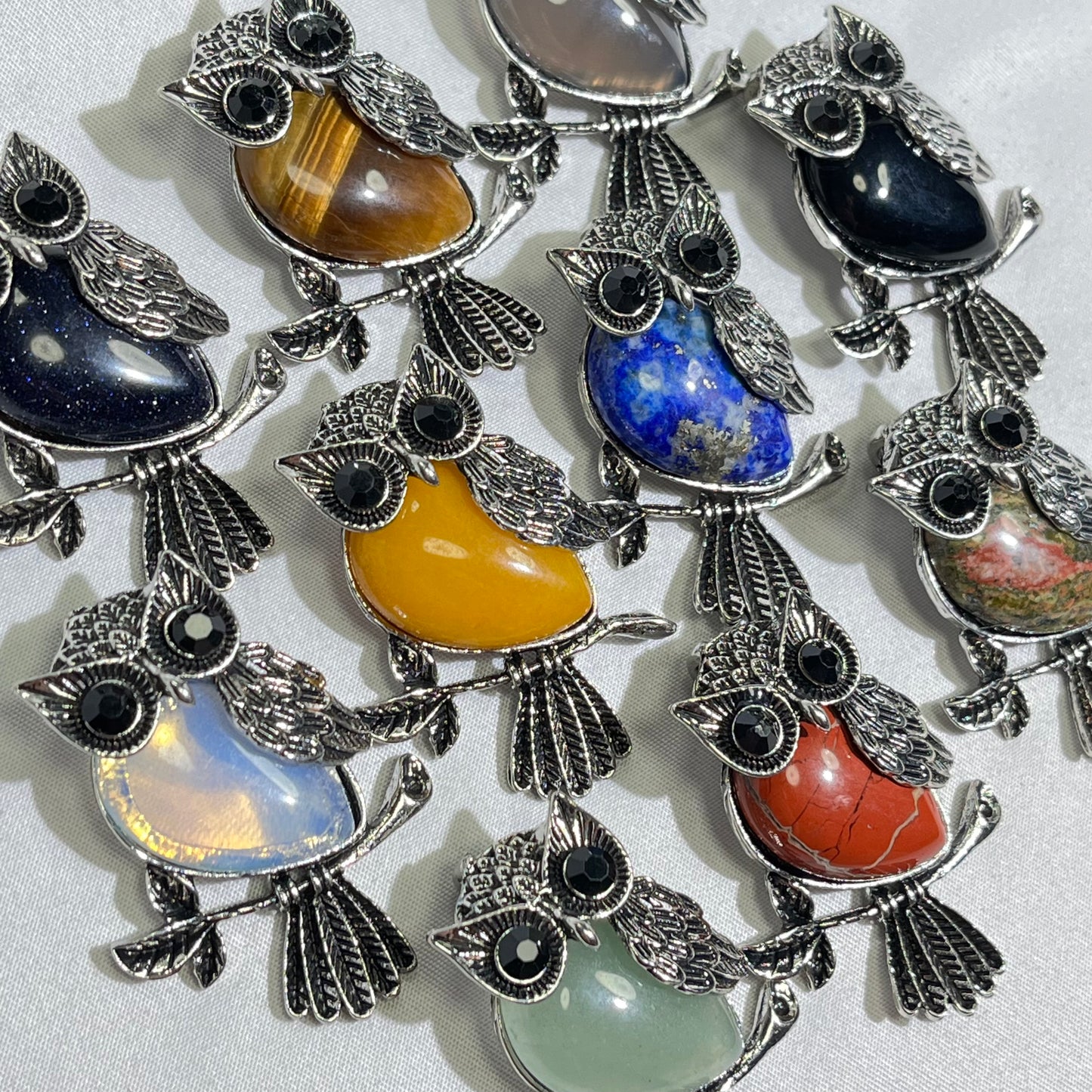 10 Types 1.7' Owl Pendant/Pin
