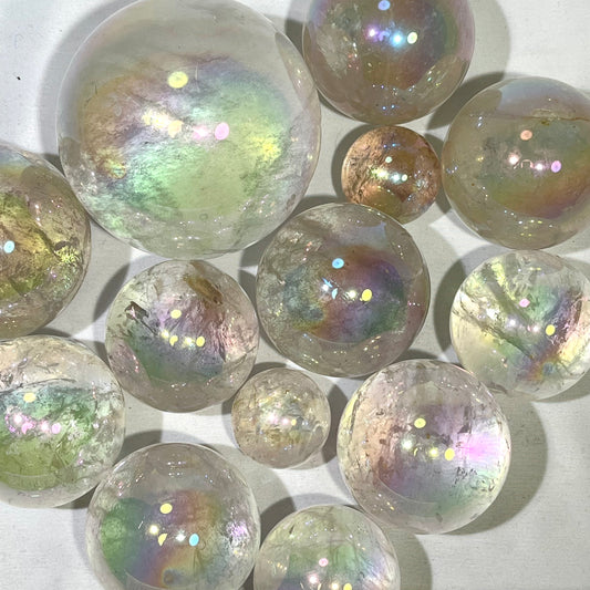 Aura Clear Quartz Sphere Wholesale Sphere