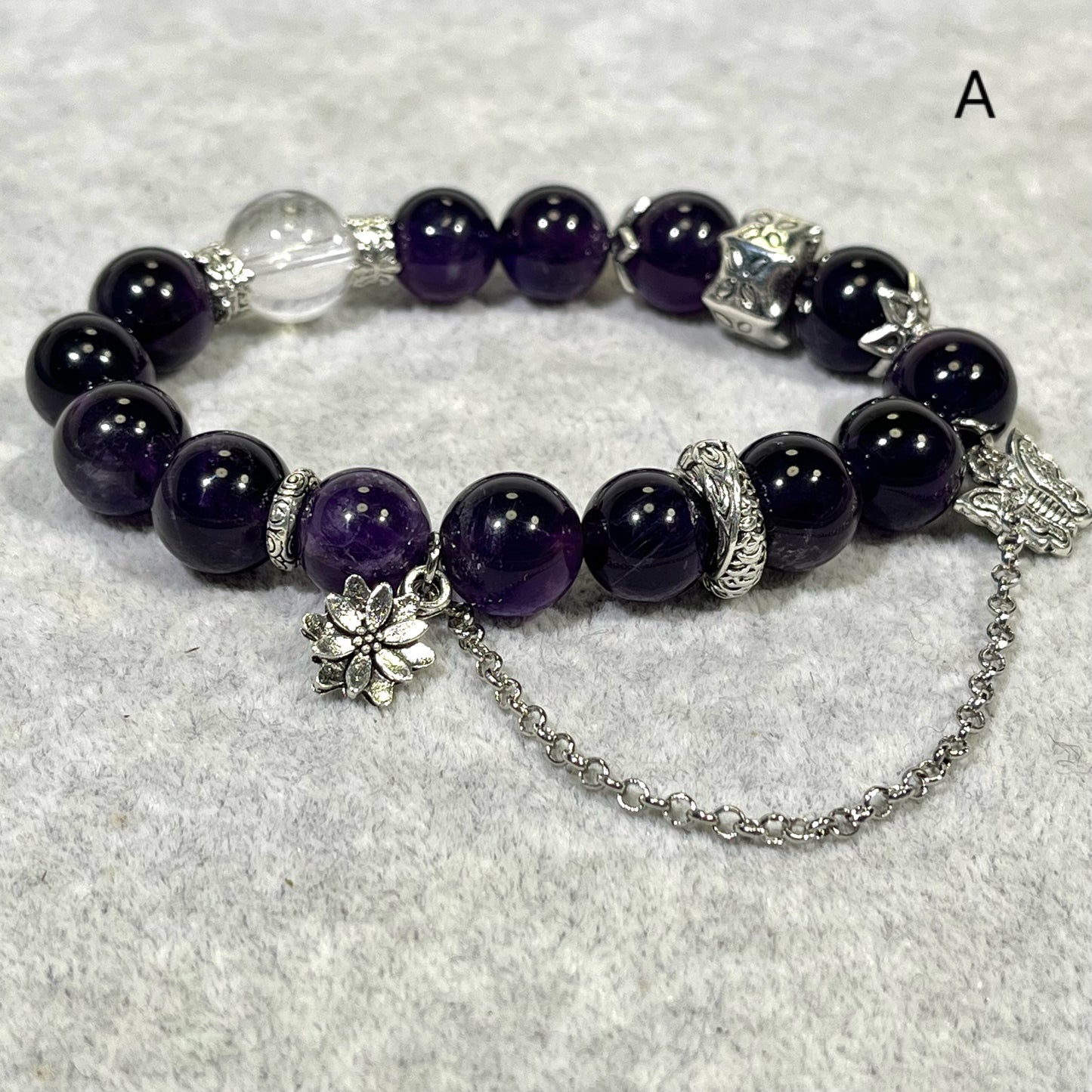 10-12mm Amethyst Design Style Bracelet