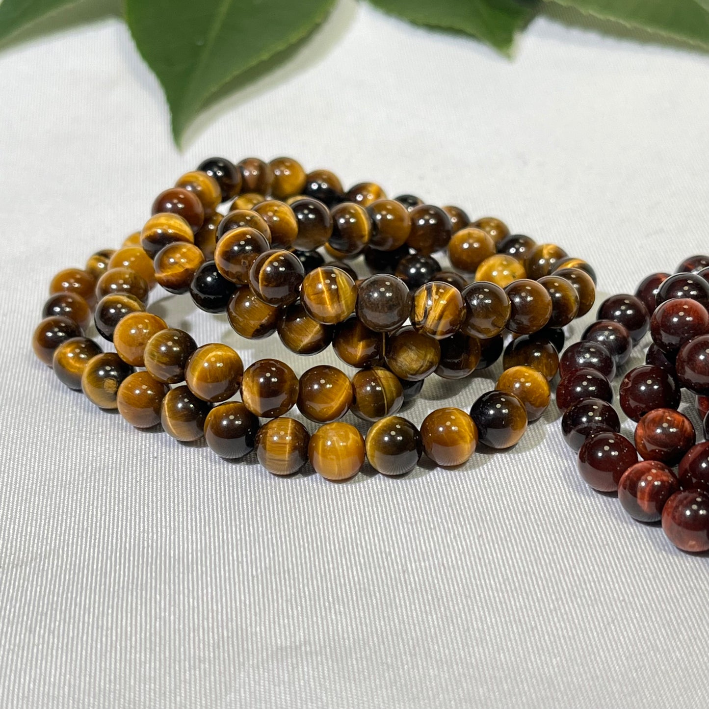 6mm Red Tiger Eye and Yellow Tiger Eye Bracelet/Neckalce/Bead