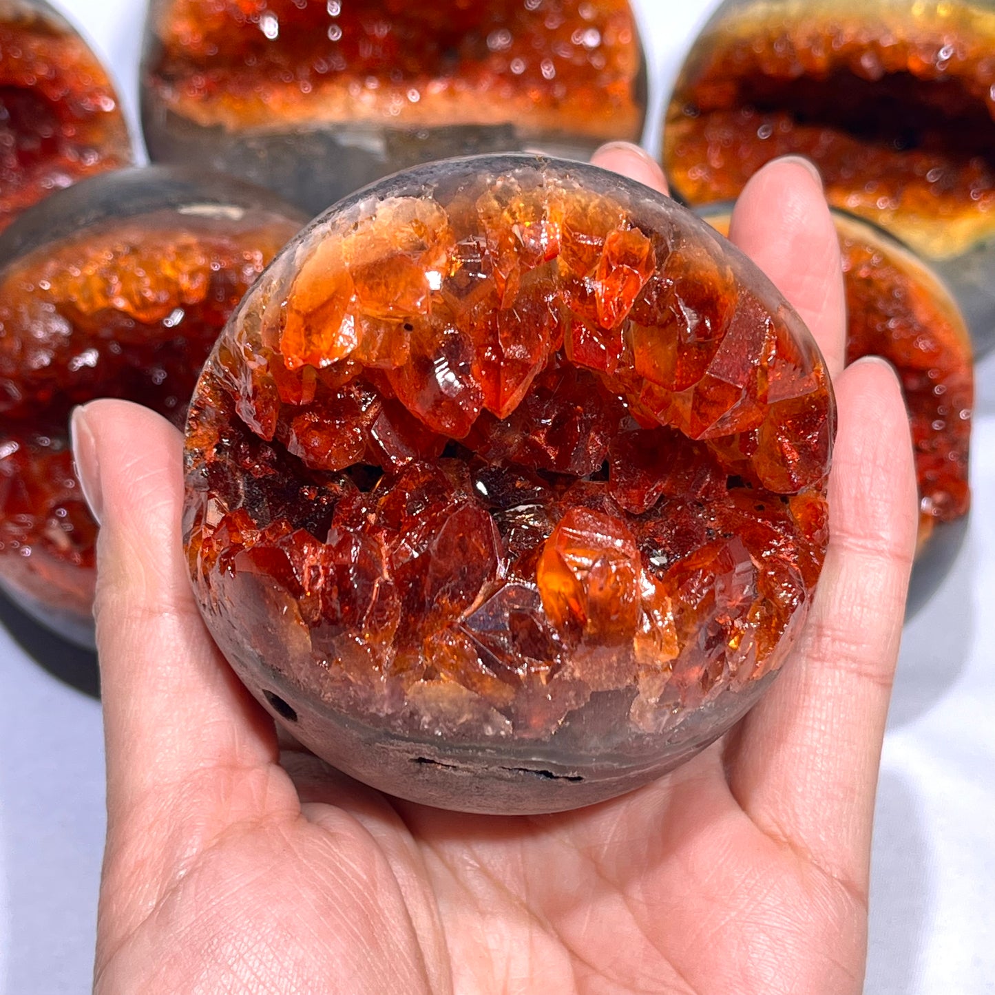 Colored Yellow Druzy Quartz Sphere Wholesale Sphere