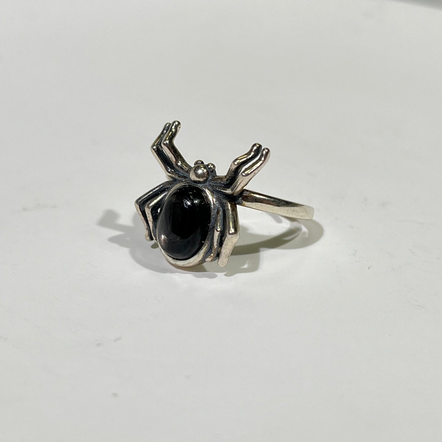 Hypersthene Spider Silver Ring