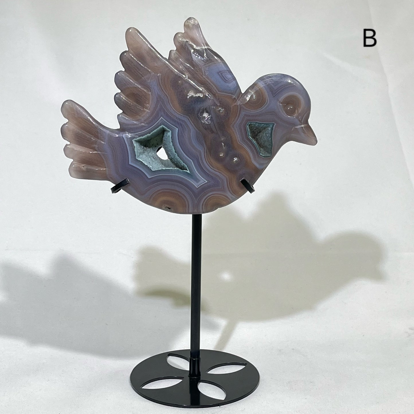 8-10‘ Druzy Agate with Stand,Agate stingray Carving