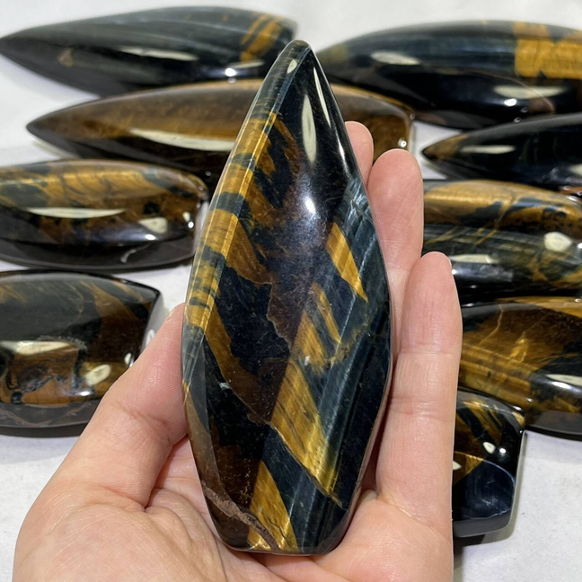 Yellow and Blue Tiger Eye Ornament