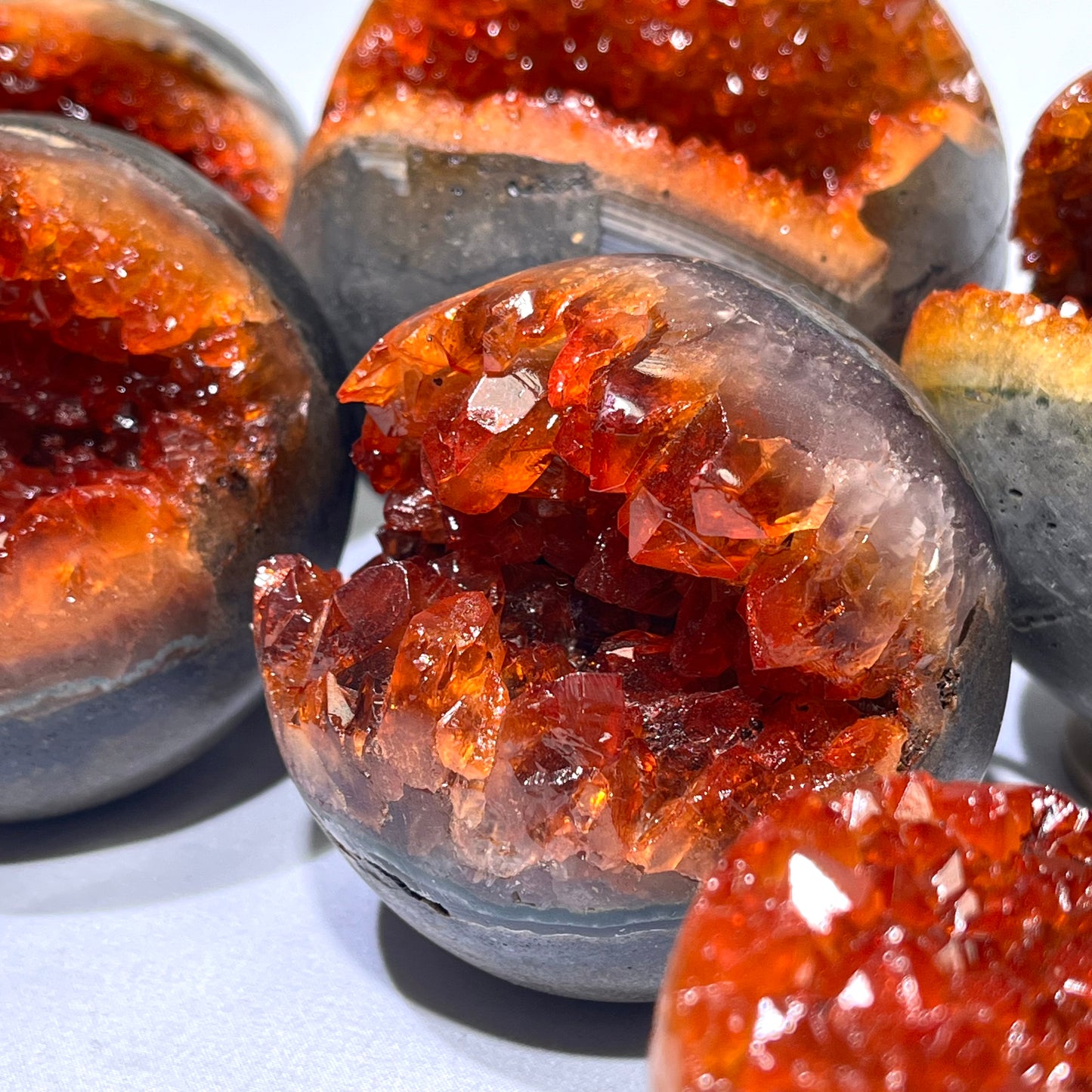 Colored Yellow Druzy Quartz Sphere Wholesale Sphere
