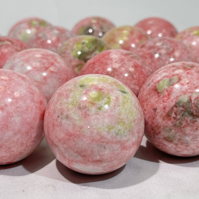 Green and Pink Touramline Sphere