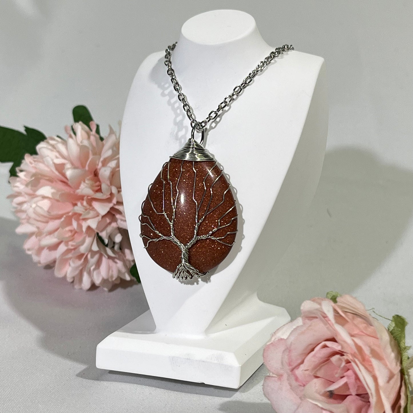 9 Types 1.9' Tear Drop Tree Of Life Necklace