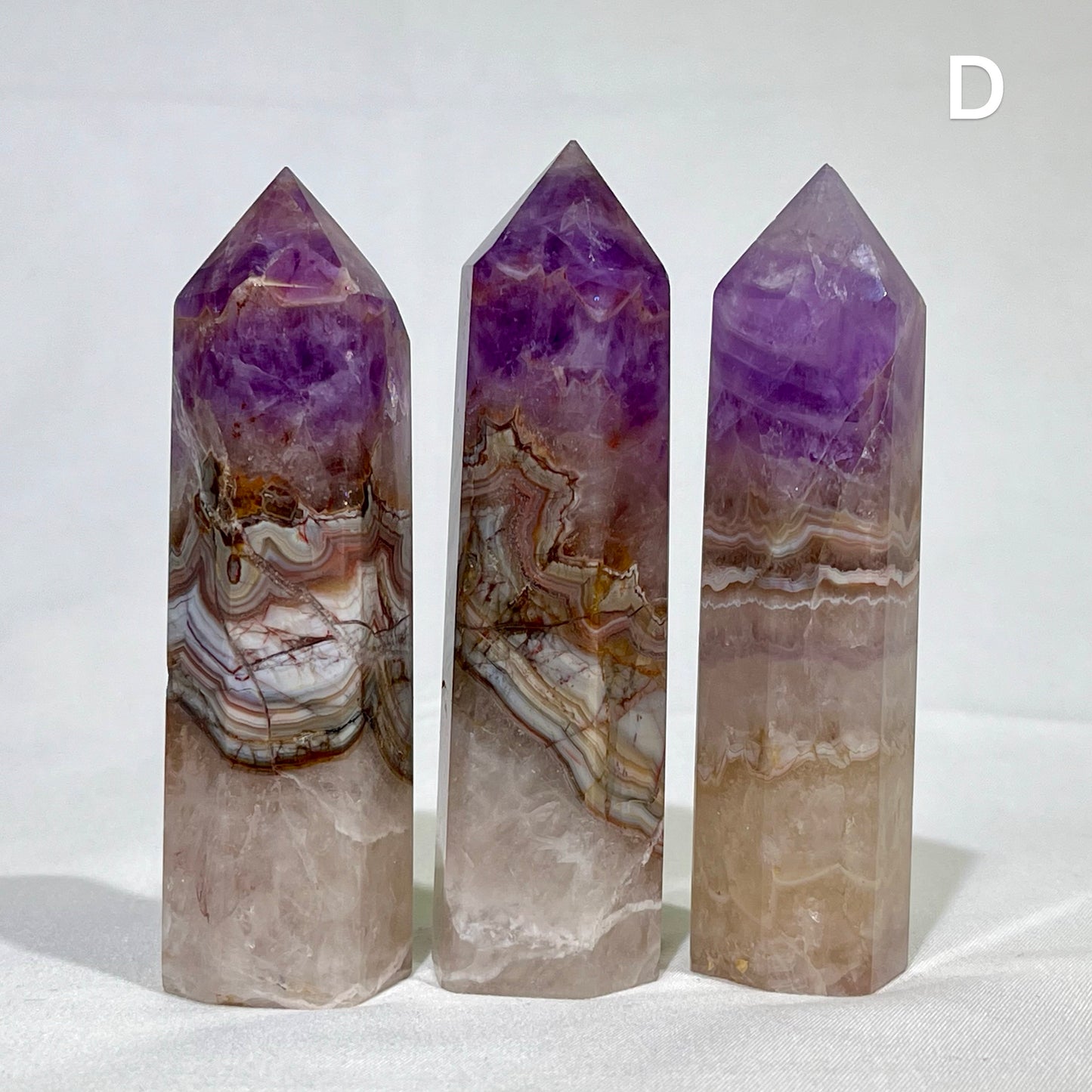 Amethyst with Lace Agate Tower Wholesale Point