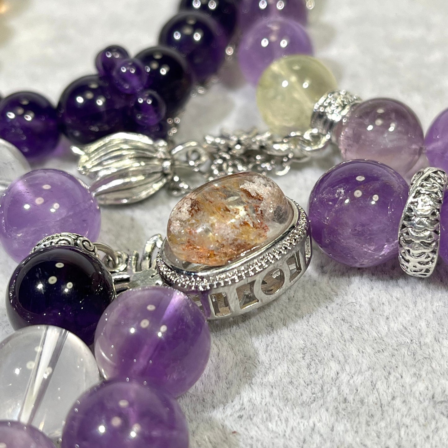 10-12mm Amethyst Design Style Bracelet