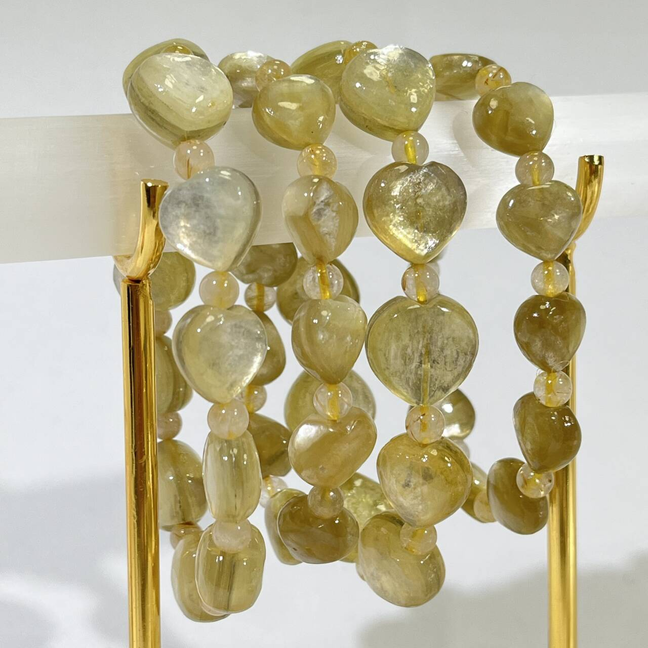 Gold Mica Heart Bracelet