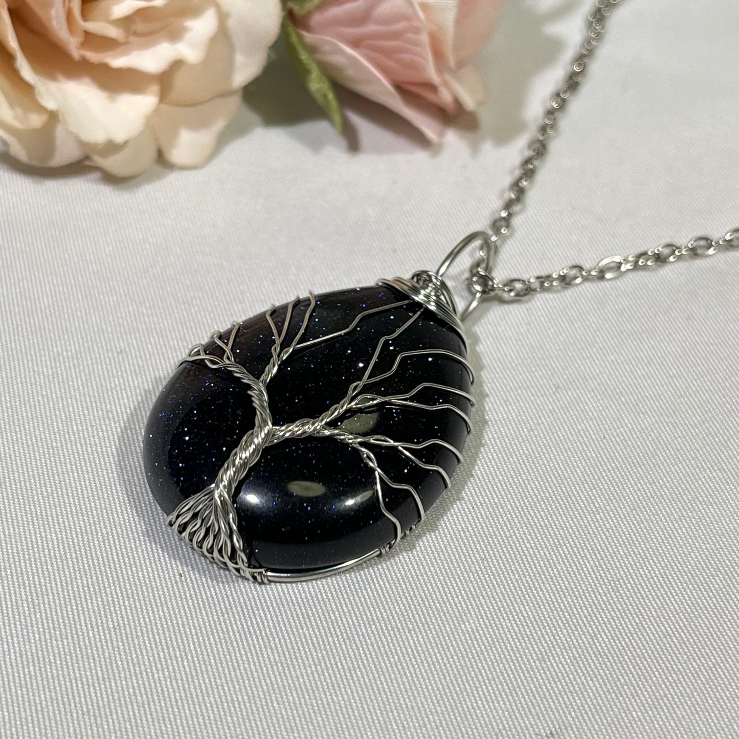 9 Types 1.9' Tear Drop Tree Of Life Necklace