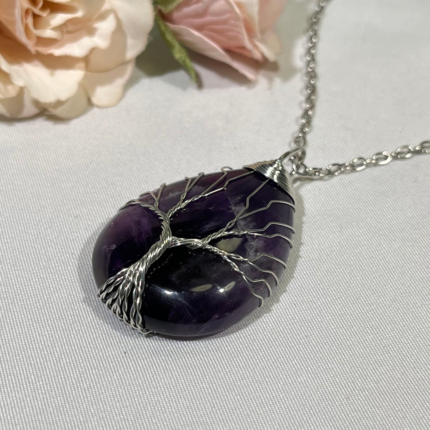 9 Types 1.9' Tear Drop Tree Of Life Necklace
