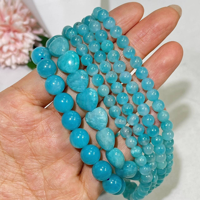 Amazonite High Quality 3-loop Bracelet,Necklace/Bead