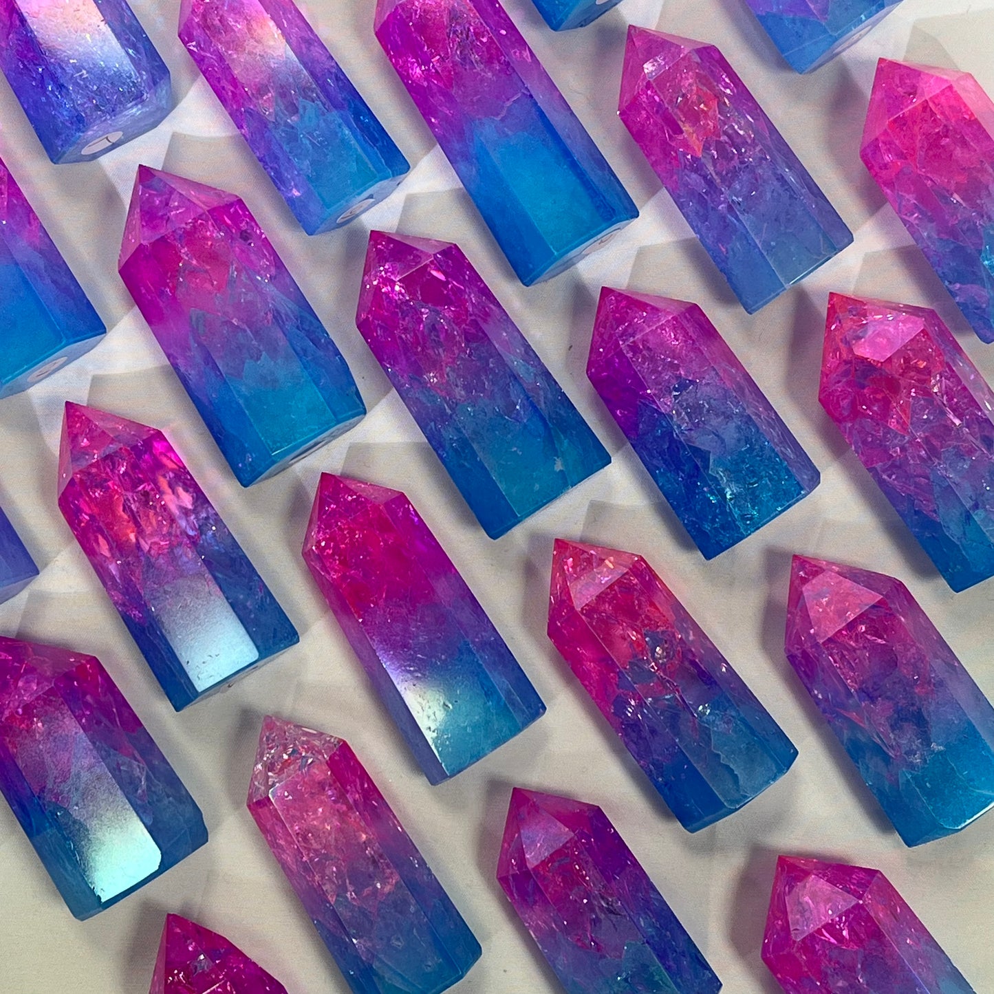 Aura Clear Quartz Points