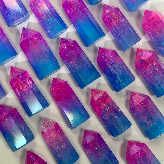 Aura Clear Quartz Points
