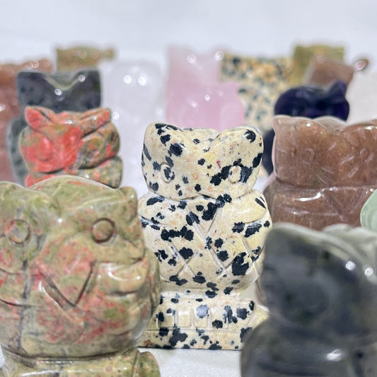 9 Types 1.5' Owl Carving Crystal Wholesale