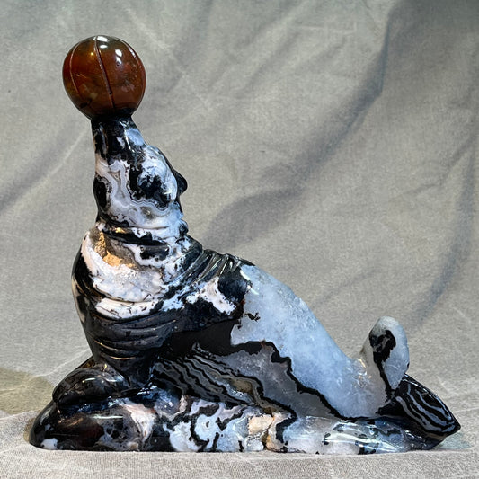 Ocean Jasper Seal Carving