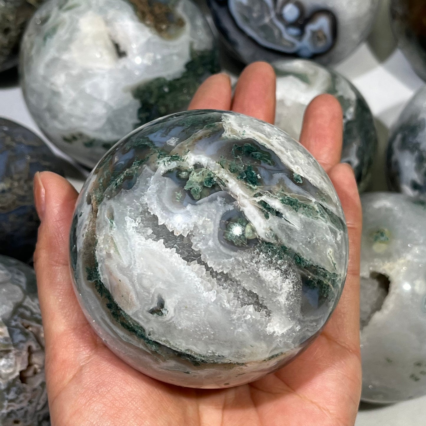 Moss Agate Sphere Wholesale Sphere