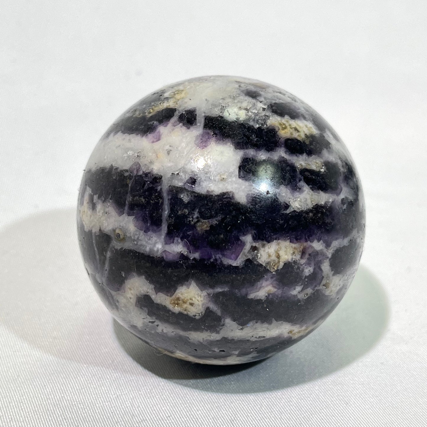 Zebra Fluorite Sphere