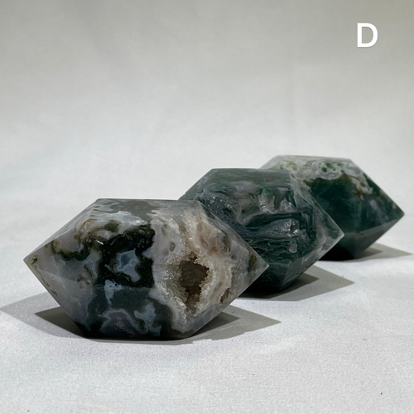 Moss Agate Double Point Crystal Wholesale