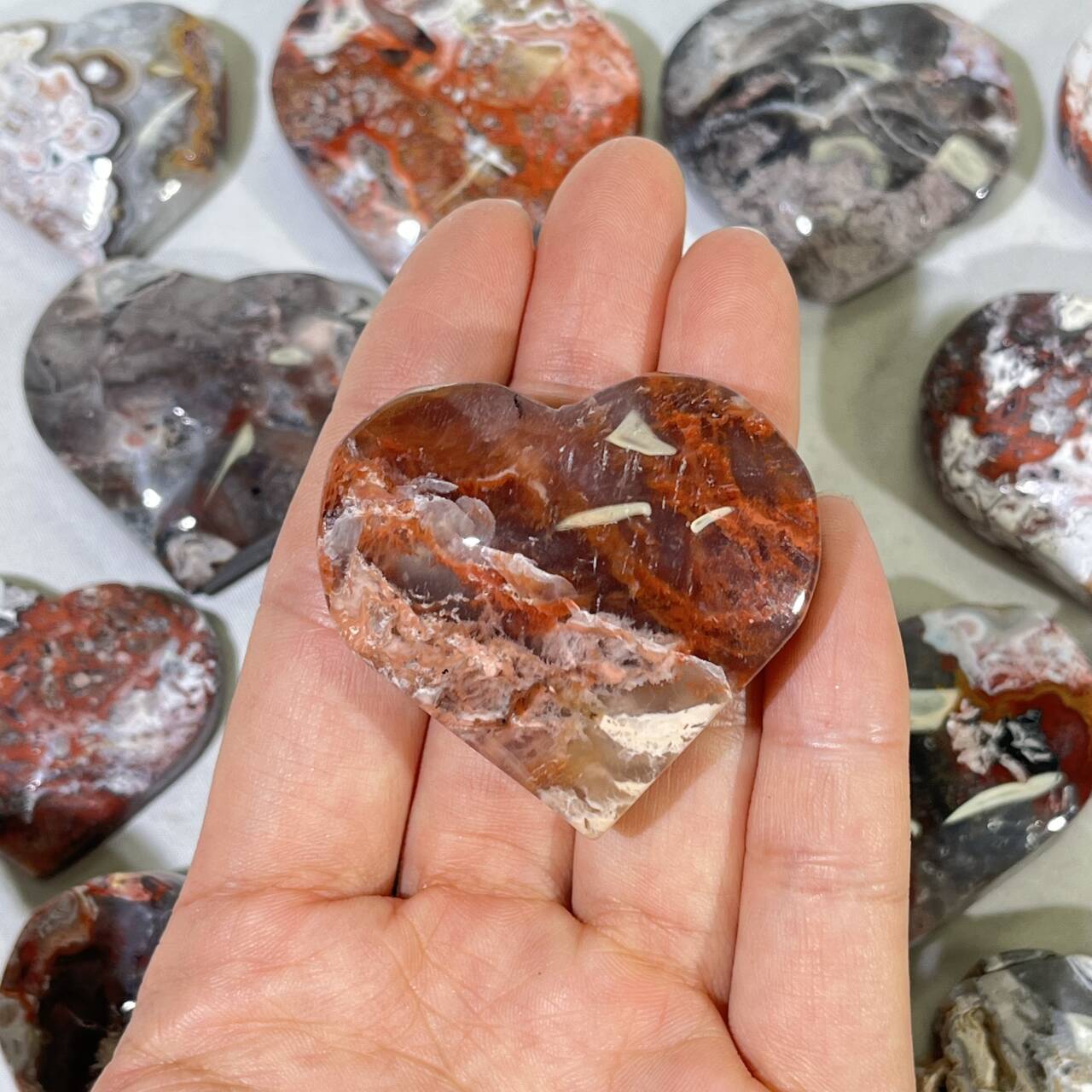 Mexico Crazy Agate Heart
