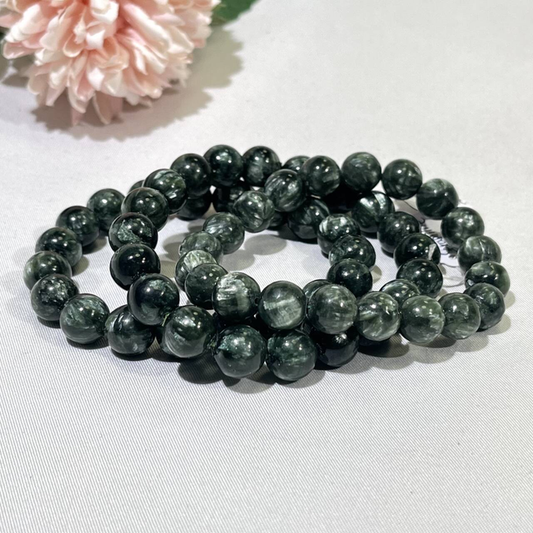 9-10mm High Quality Seraphinite Bracelet