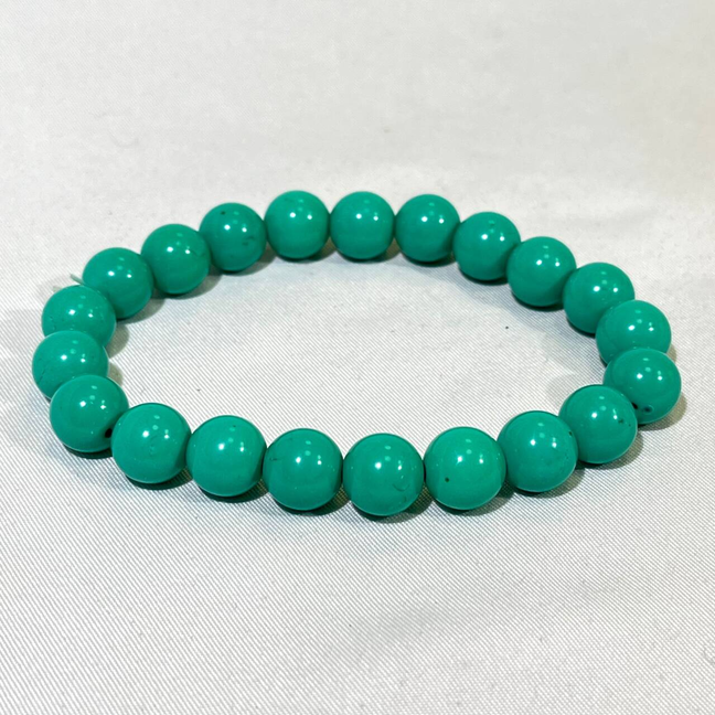 6-9.7mm Blue Chalcedony,Blue Oplite,Magnesite Bracelet
