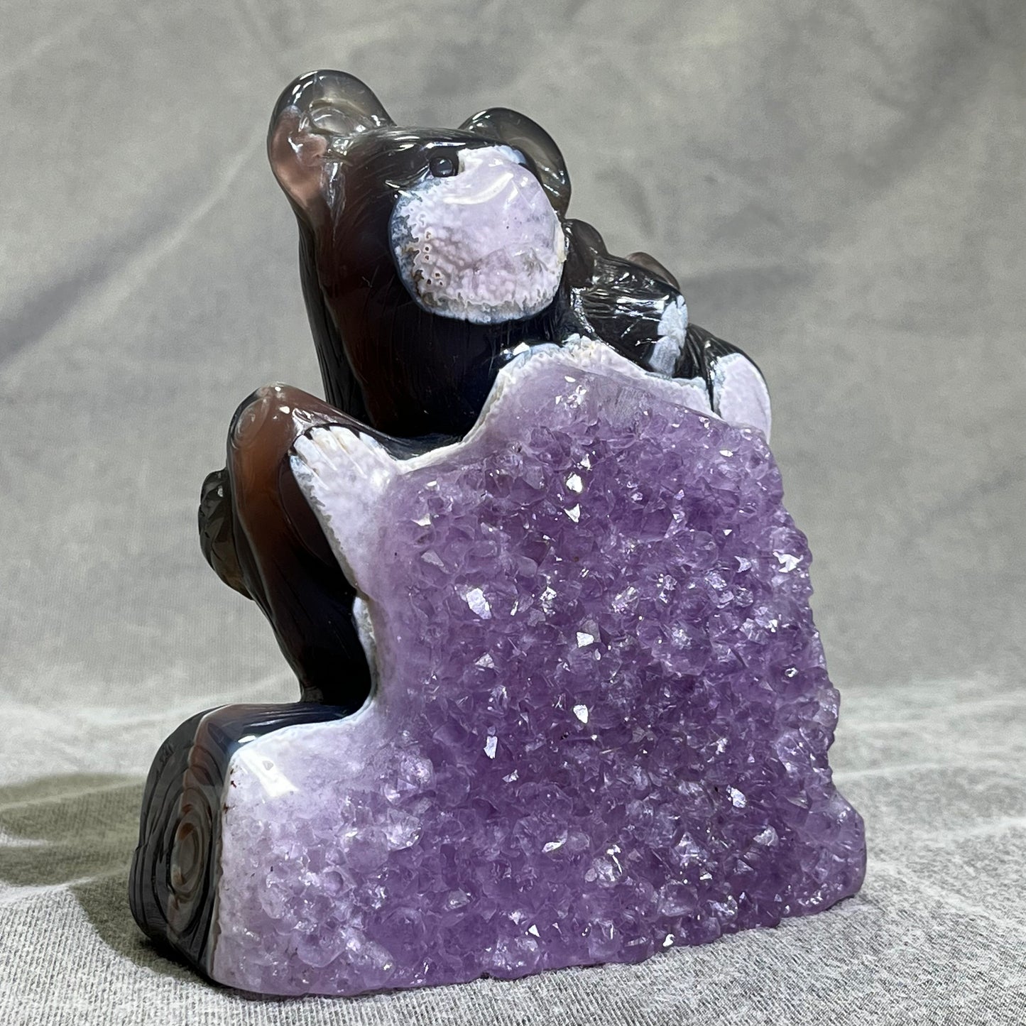 Druzy Amethyst Agate Koala Carving