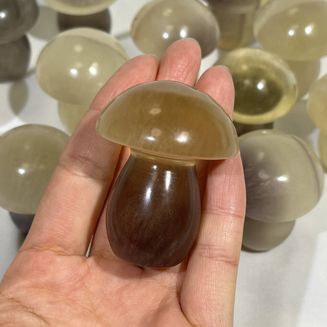 Fluorite Mushroom Carving