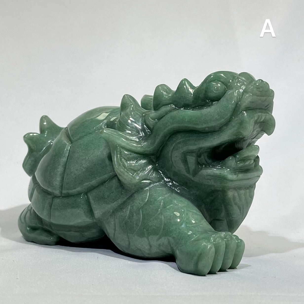 Dragon Turtle Green Aventurine Carving
