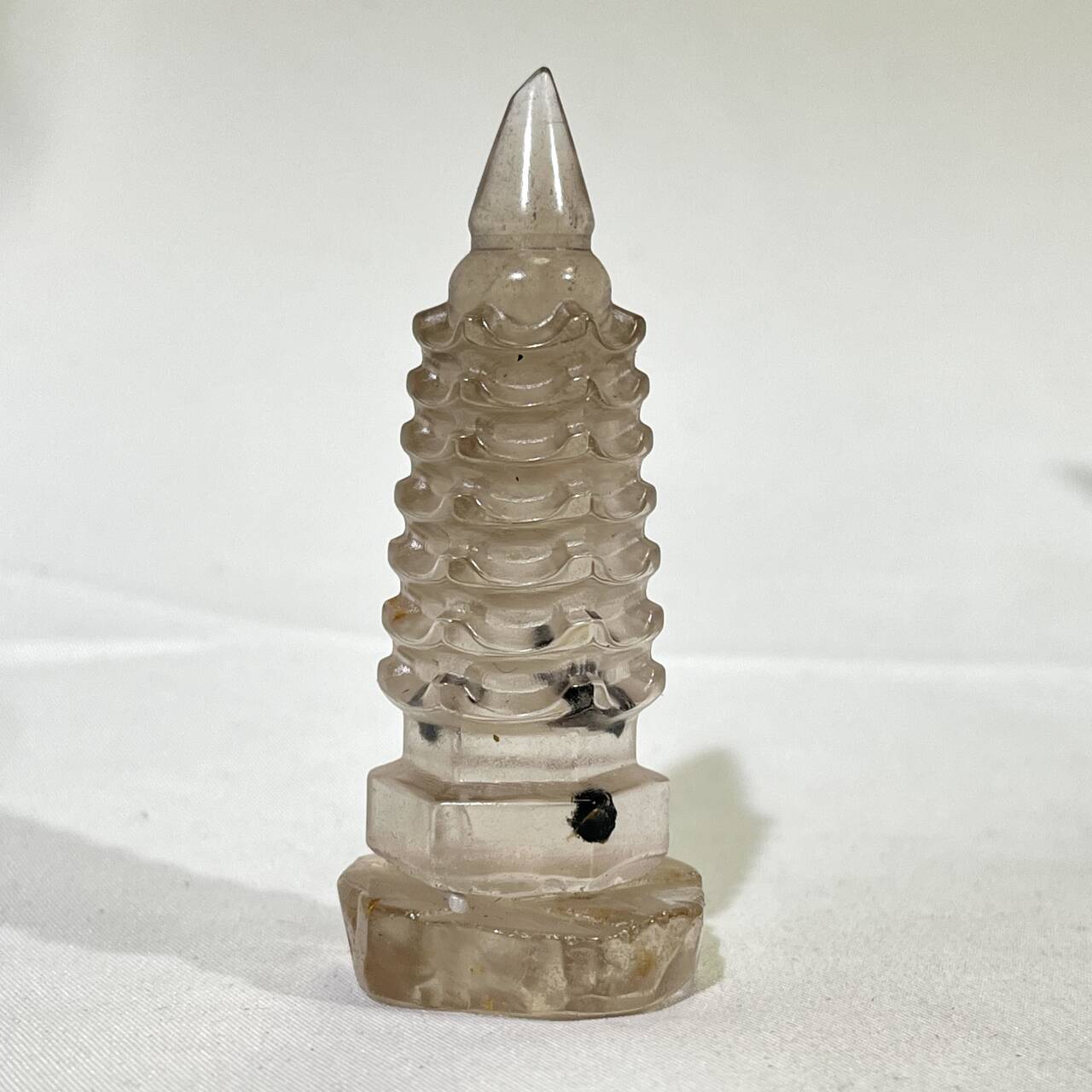 Smoky Quartz Wenchang Pagoda Carving