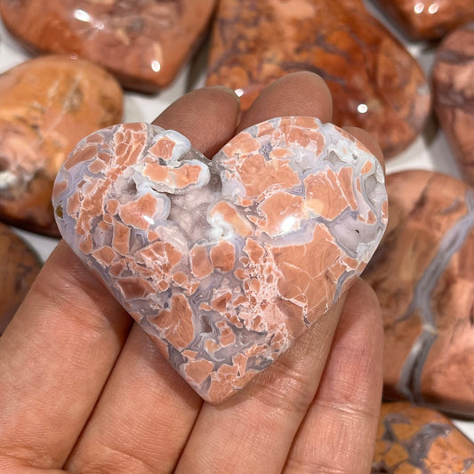Pink Agate Heart Crystal Wholesale
