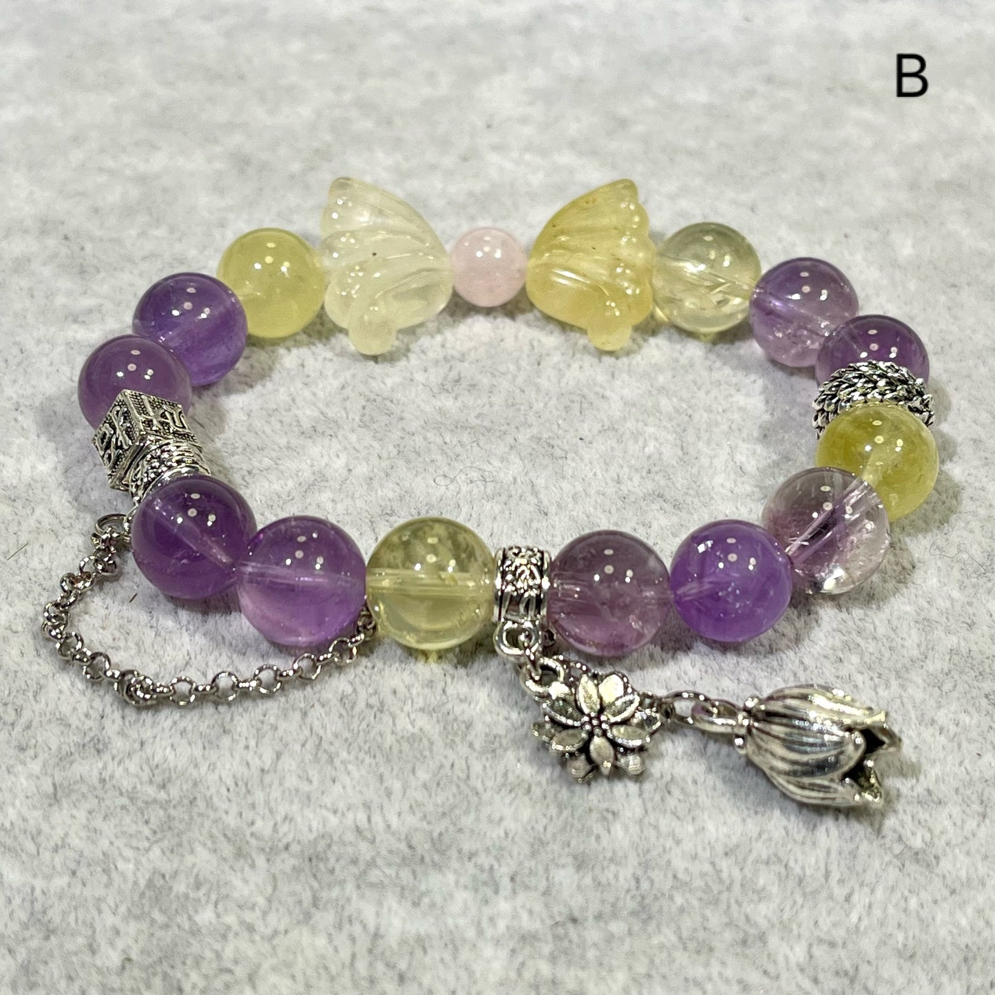10-12mm Amethyst Design Style Bracelet