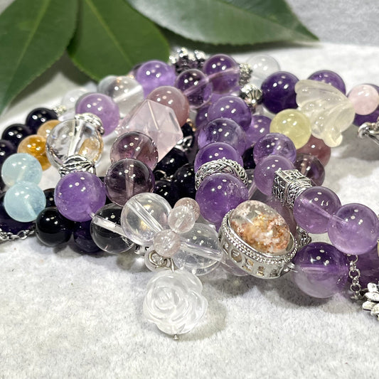 10-12mm Amethyst Design Style Bracelet