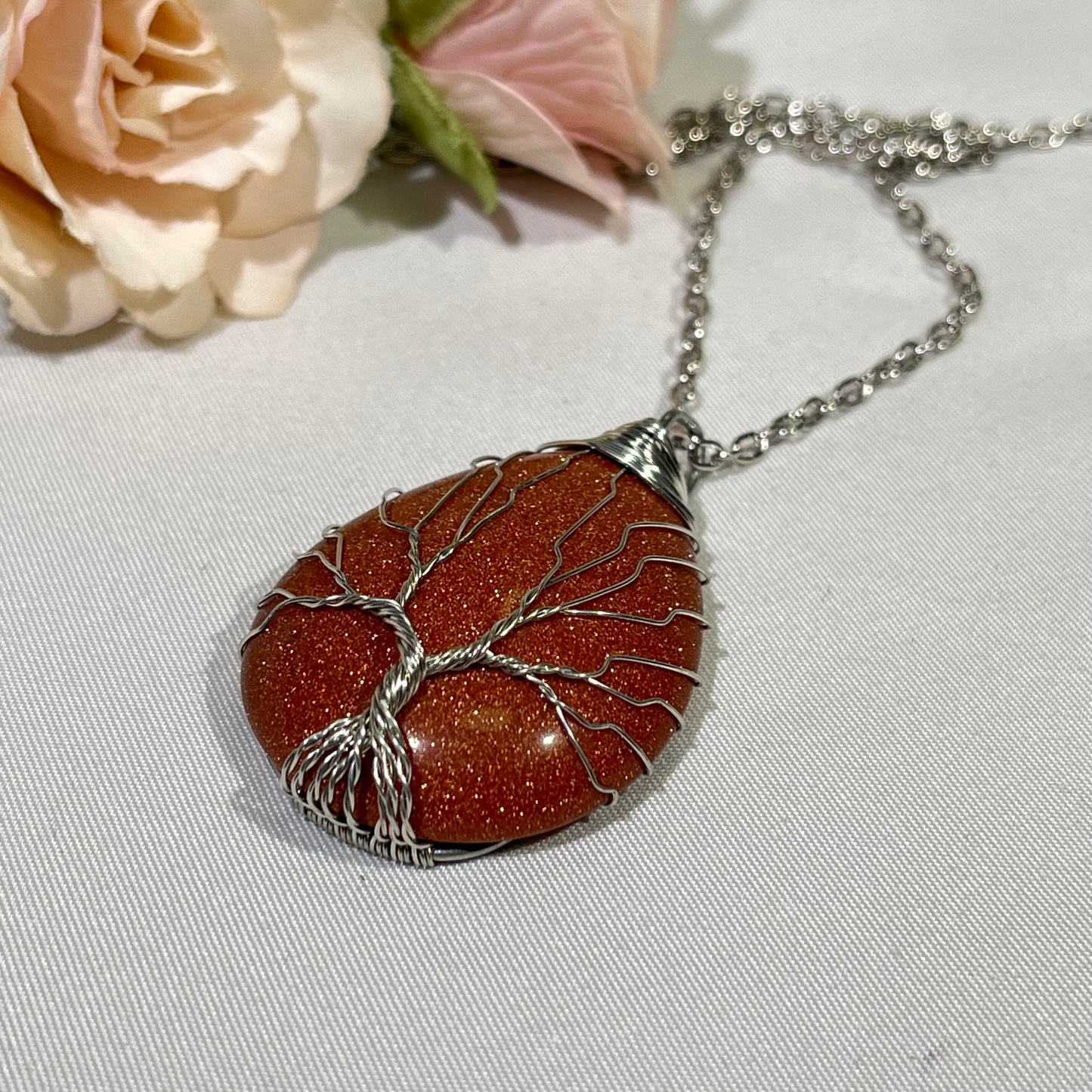 9 Types 1.9' Tear Drop Tree Of Life Necklace