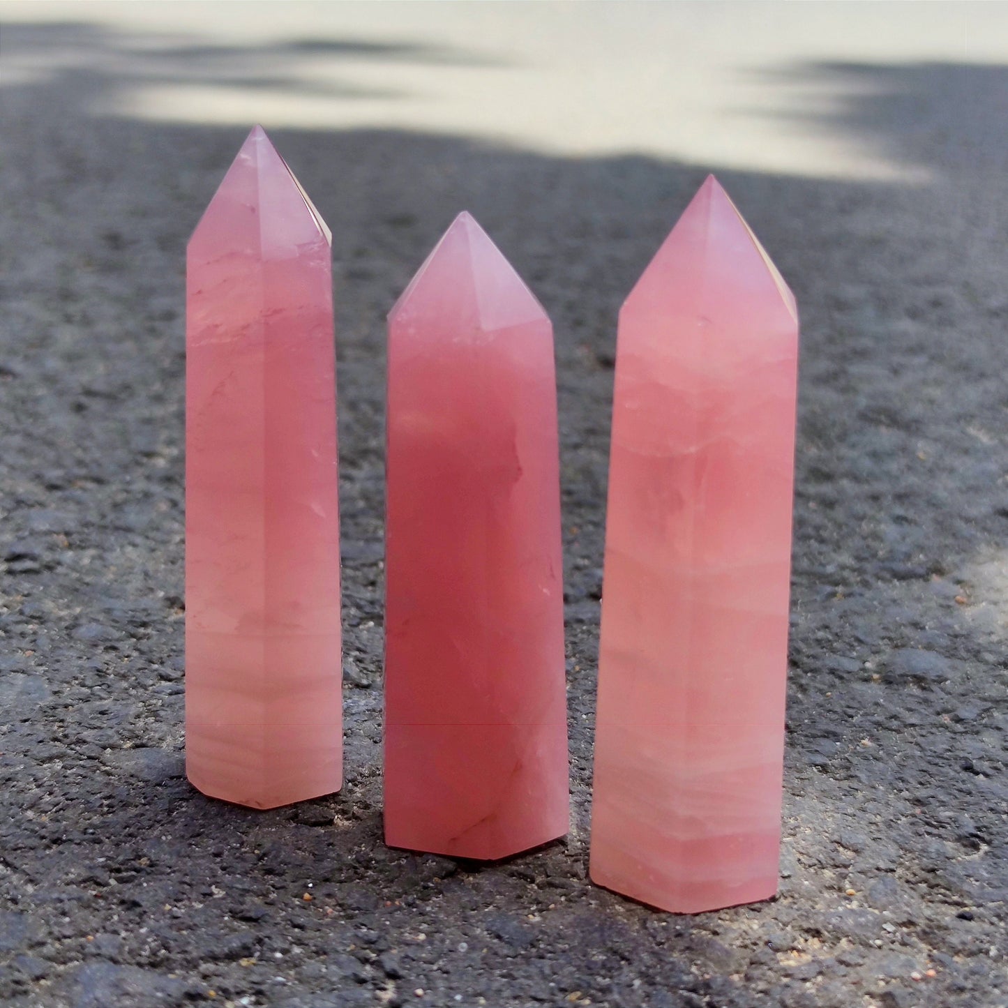 3.5"Rose Quartz Obelisk Rose Quartz Tower From Madagascar/Pink Crystal Stone/Self Love Crystal/Wholesale Dark Pink Rose Quartz Point