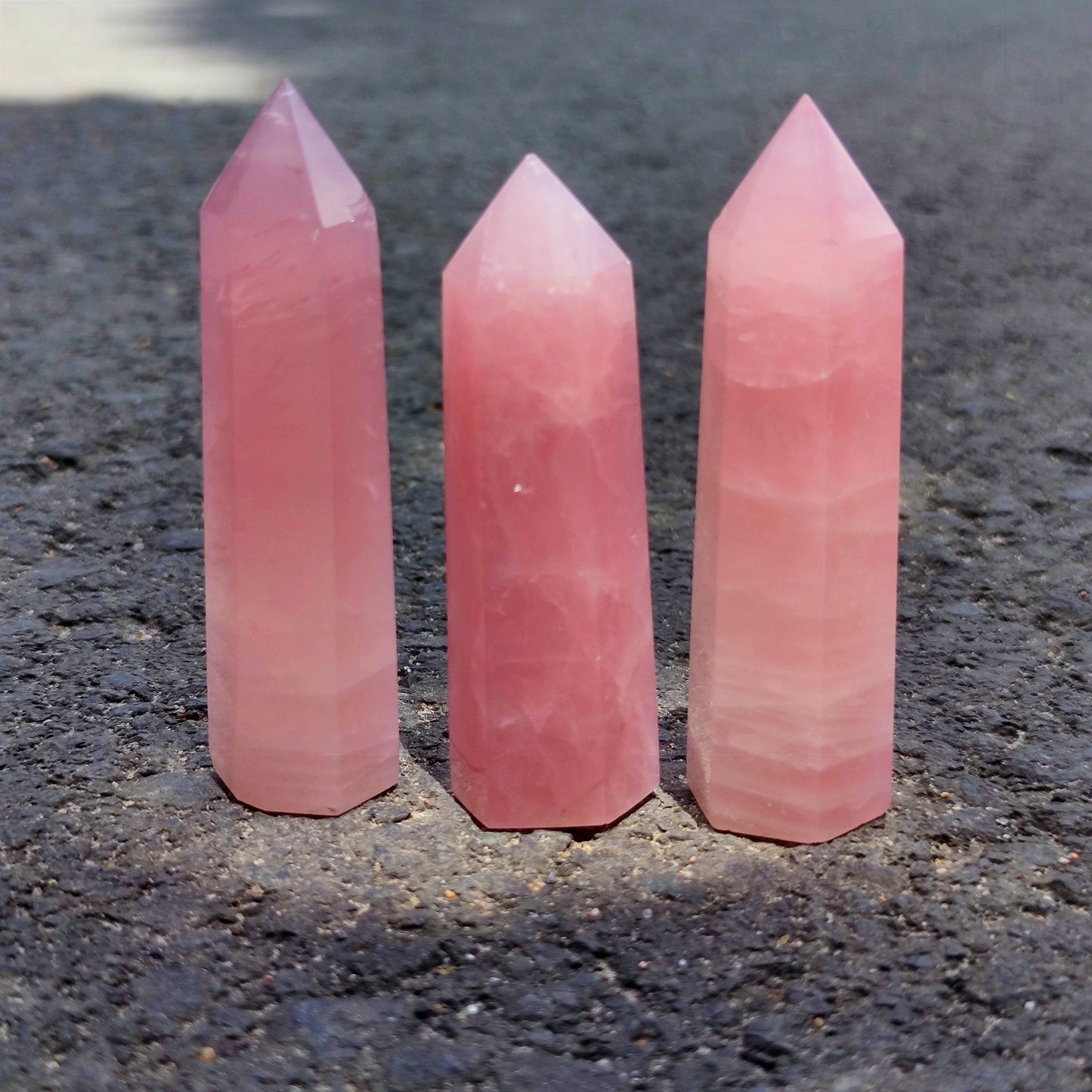 3.5"Rose Quartz Obelisk Rose Quartz Tower From Madagascar/Pink Crystal Stone/Self Love Crystal/Wholesale Dark Pink Rose Quartz Point