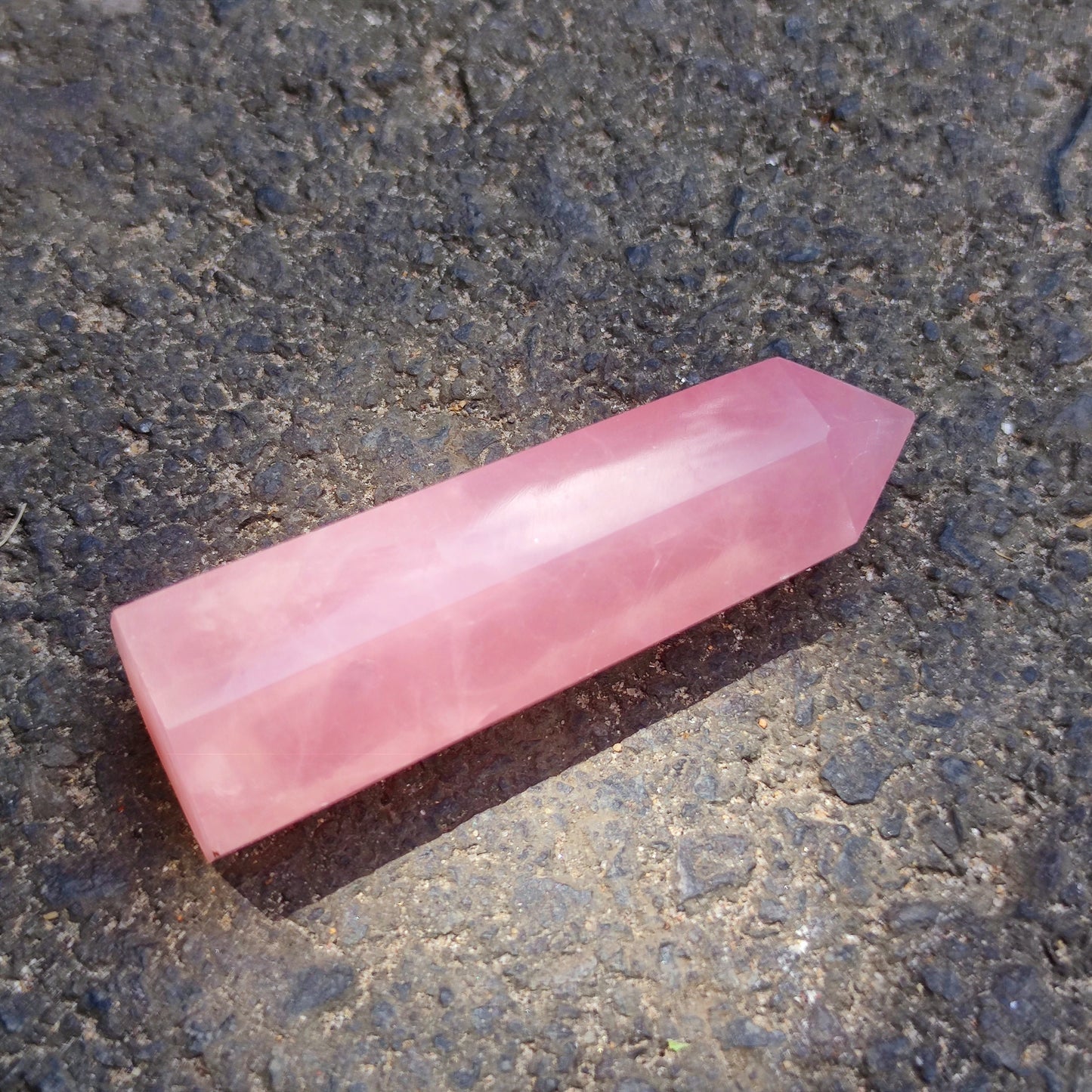 3.5"Rose Quartz Obelisk Rose Quartz Tower From Madagascar/Pink Crystal Stone/Self Love Crystal/Wholesale Dark Pink Rose Quartz Point