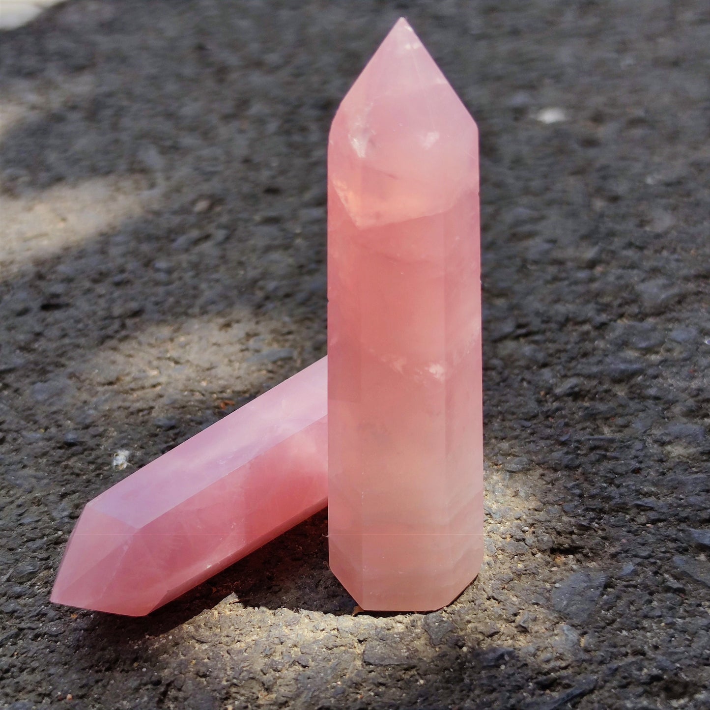 3.5"Rose Quartz Obelisk Rose Quartz Tower From Madagascar/Pink Crystal Stone/Self Love Crystal/Wholesale Dark Pink Rose Quartz Point