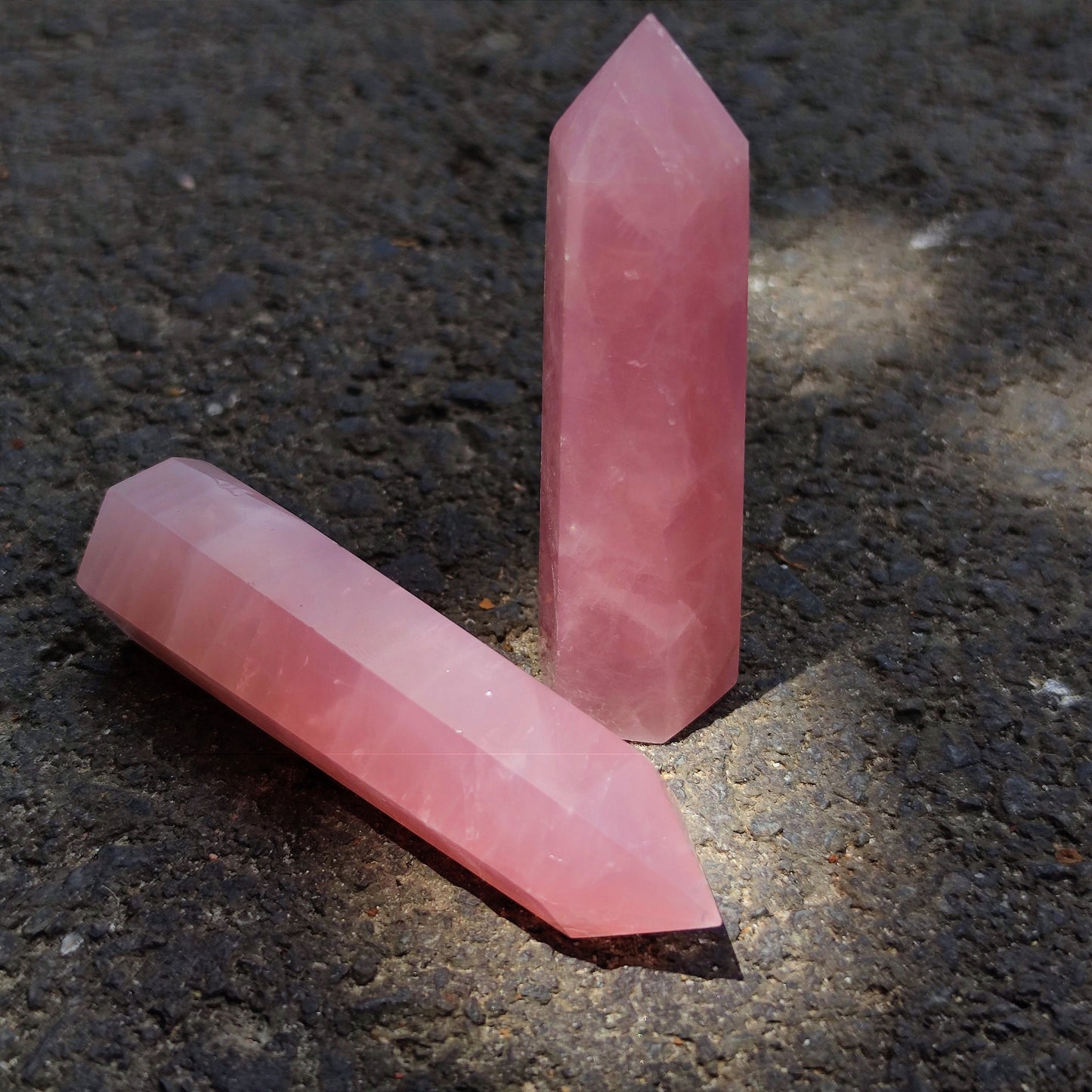 3.5"Rose Quartz Obelisk Rose Quartz Tower From Madagascar/Pink Crystal Stone/Self Love Crystal/Wholesale Dark Pink Rose Quartz Point