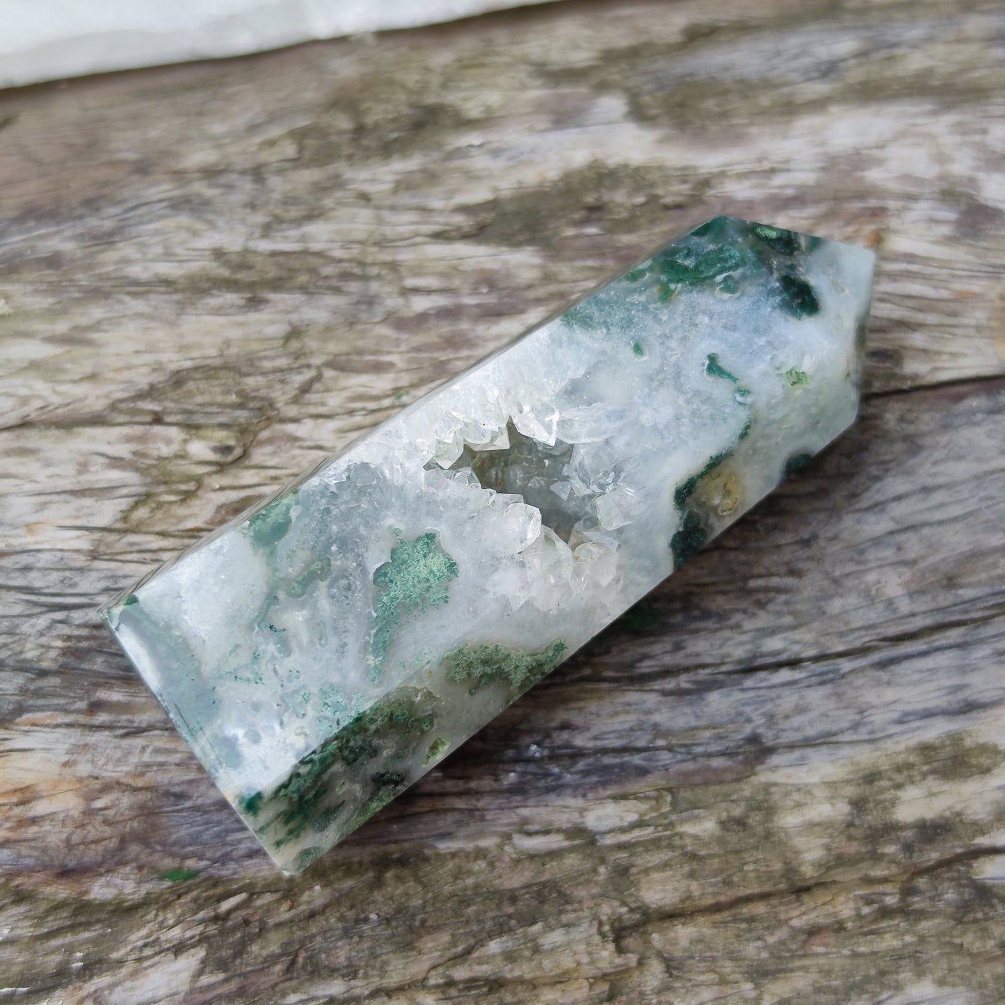 AAA Natural Moss Agate Tower,Moss Agate Point,Agate Point Crystal,Polished Moss Agate Point,Moss Agate Wand,Chakra Tower Point