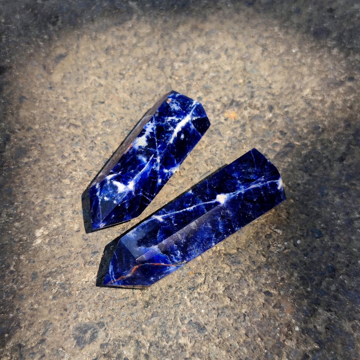 3-3.5''AAAAA Natural Blue Sodalite Point/Sodalite Crystal Point/Sodalite Obelisk Sodalite/Crystal Point Wand/Crystal Healing