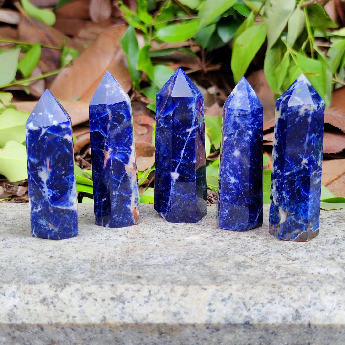 3-3.5''AAAAA Natural Blue Sodalite Point/Sodalite Crystal Point/Sodalite Obelisk Sodalite/Crystal Point Wand/Crystal Healing