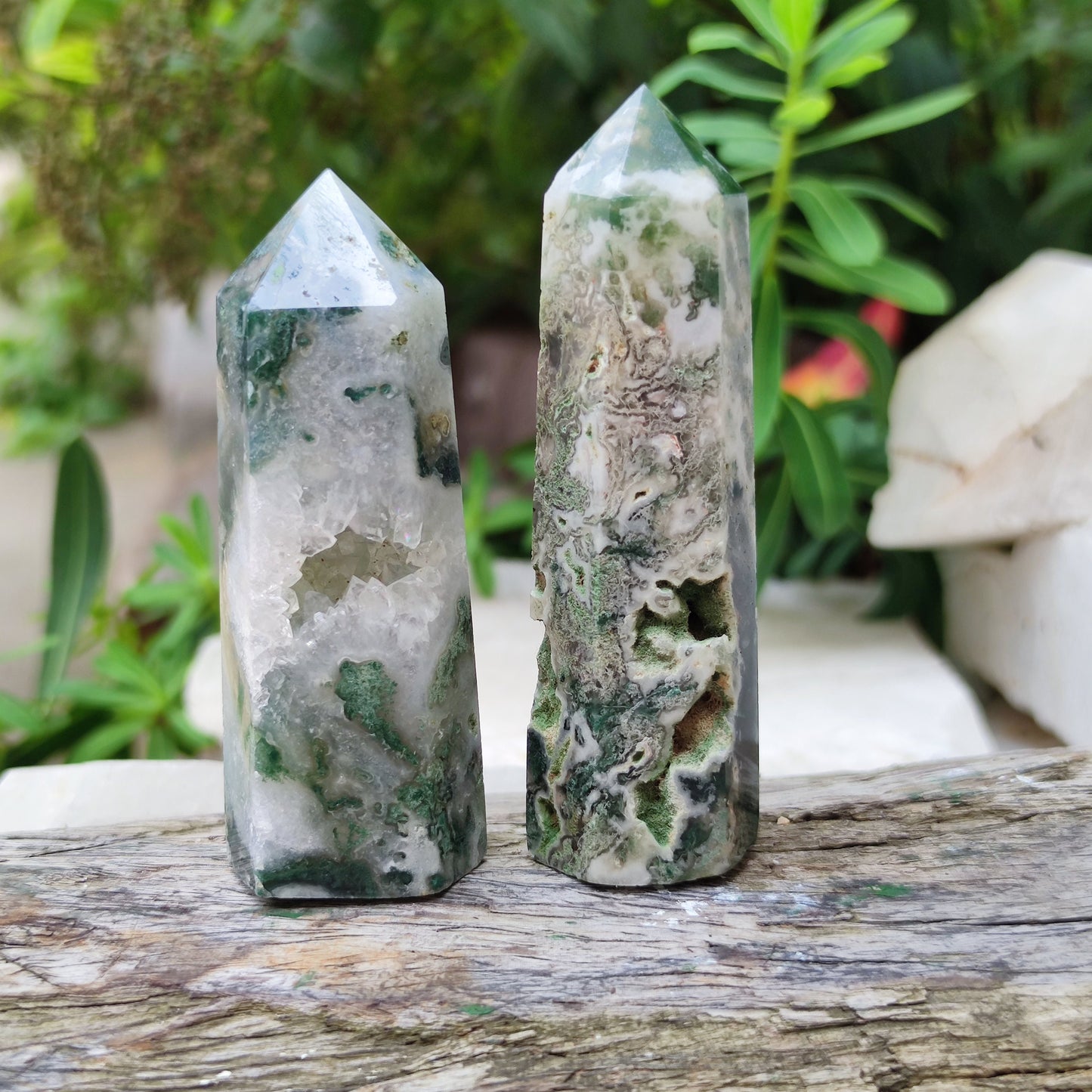 AAA Natural Moss Agate Tower,Moss Agate Point,Agate Point Crystal,Polished Moss Agate Point,Moss Agate Wand,Chakra Tower Point