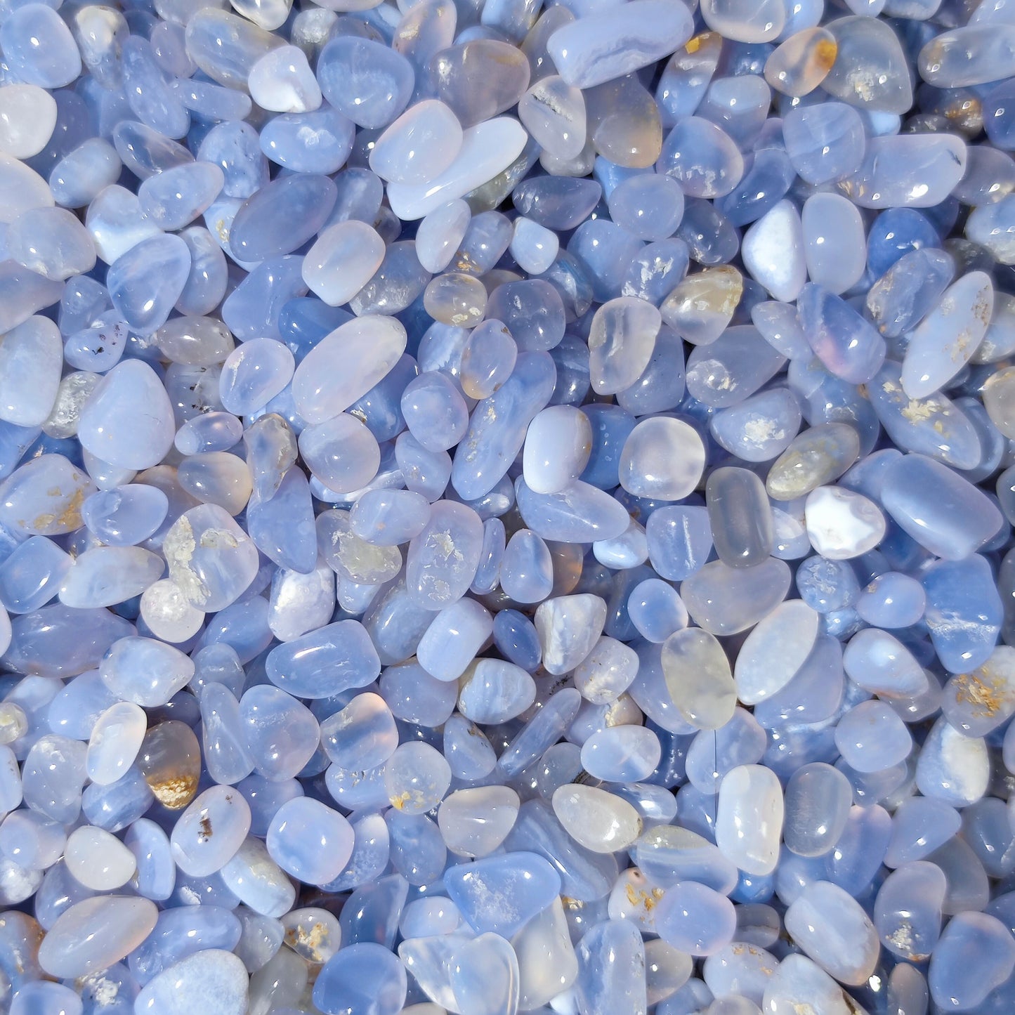Blue Chalcedony Crystal Chips,Loose Undrilled Tumbled Natural Stones,Blue Crystal Chips,Gemstone Chips