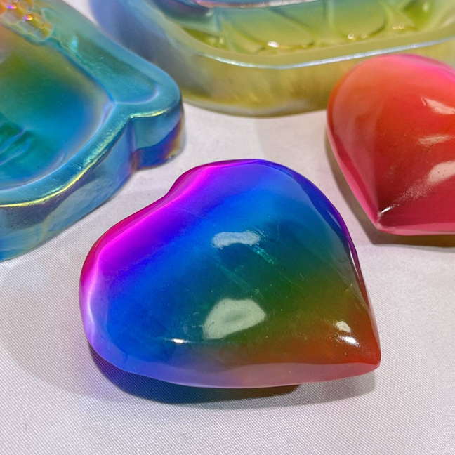 Aura Selenite Heart,Buddha Head Bowl,Fox Bowl Carving