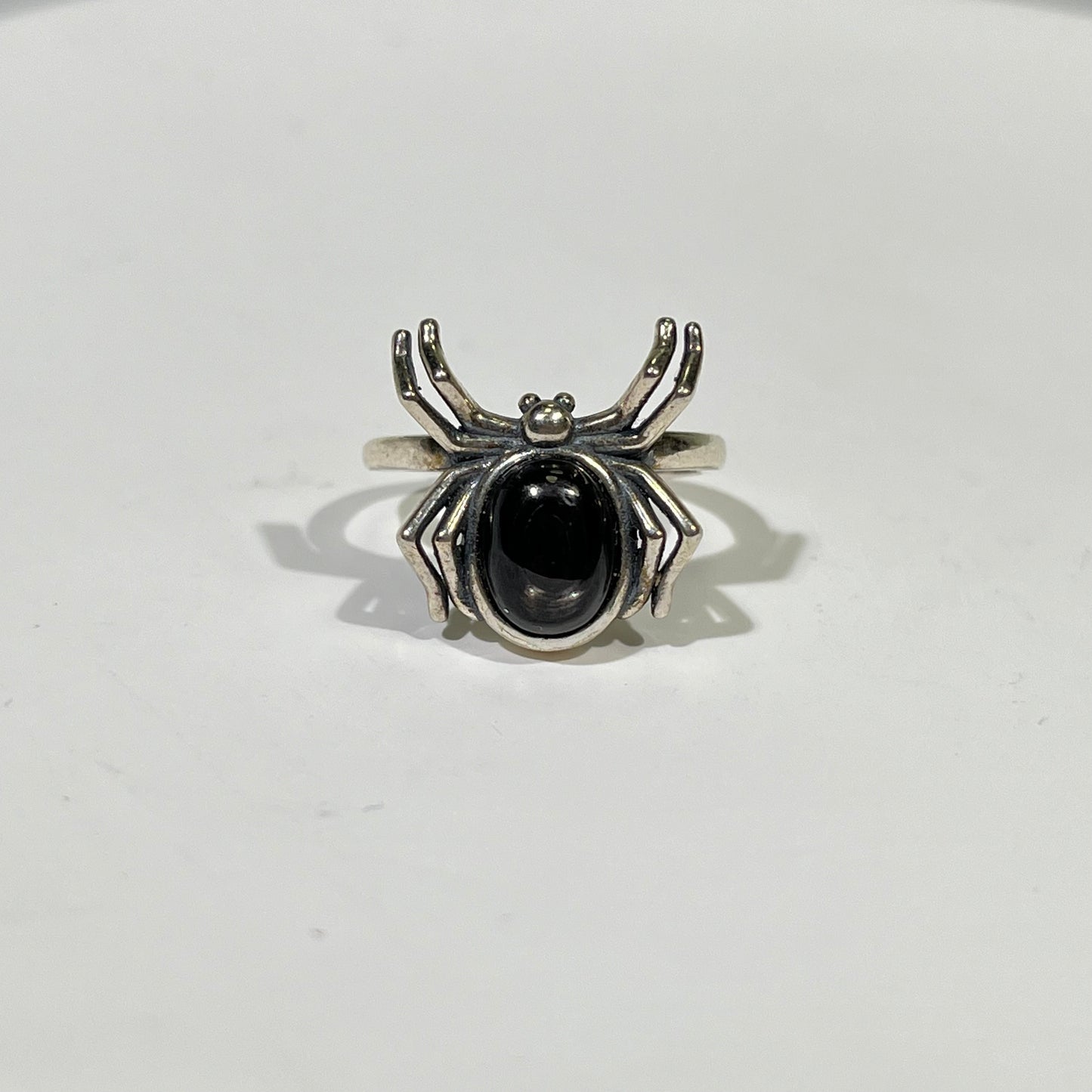 Hypersthene Spider Silver Ring