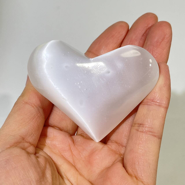 Selenite Heart,Cat,Stitch,Melody Carving